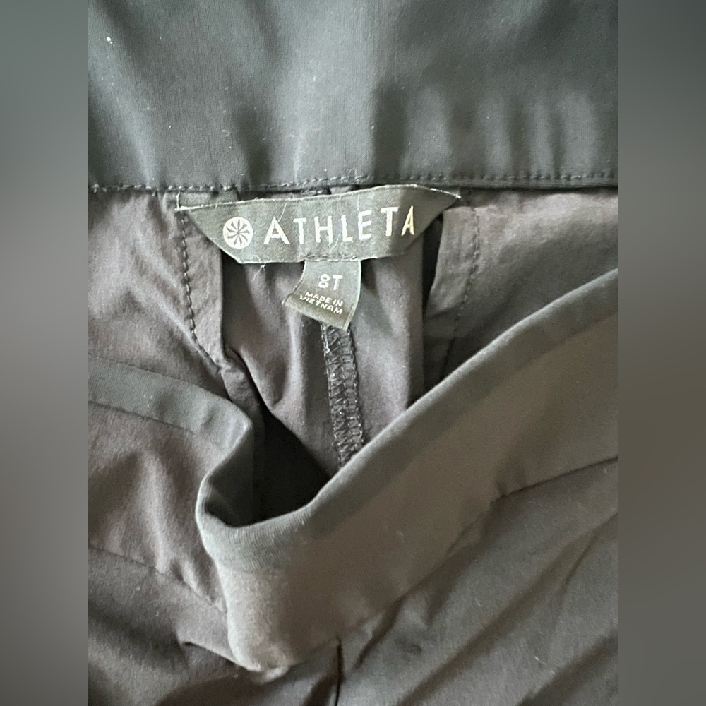 Athleta Black and White Wide Leg Pants - Picture 4 of 7